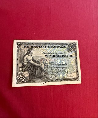 Billete 25 Pesetas 1906 Banco de España Alegorias