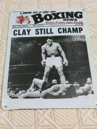 Cartel Metálico Boxing News Mohamed Ali