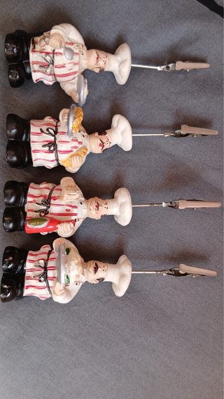 Set de 4 Soportes para Notas Chef