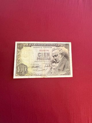 Billete de 100 Pesetas de 1940 Goya Sin Serie