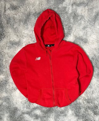Sudadera New Balance Roja con Cremallera