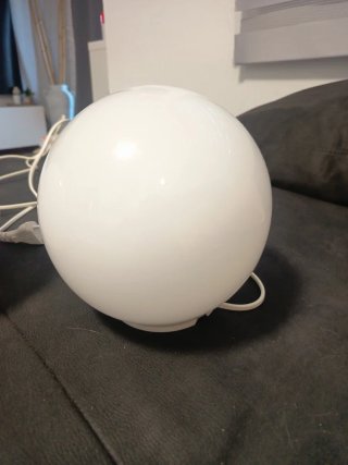 2 Lámparas de Mesa Esféricas Blancas