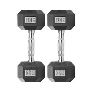 Set de 2 Mancuernas Hexagonales 5kg