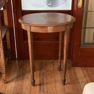 Mesa antigua Auxiliar Redonda de Madera