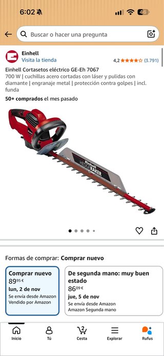 Cortasetos Eléctrico Einhell GE-Eh 7067