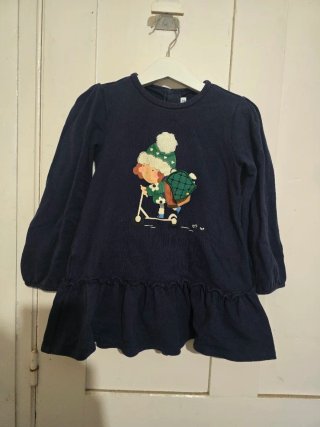 Vestido Mayoral Azul Marino con Dibujo