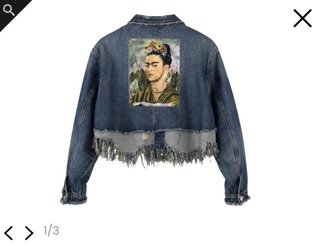 Chaqueta Vaquera Frida Kahlo con Flecos
