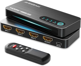 HDMI 2.1 Switch 3x1, AVIDGRAM 8K HDMI Conmutador 3