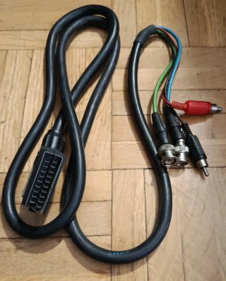 Cable Adaptador SCART a BNC + RCA Reulo