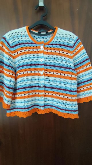 Chaqueta de punto multicolor