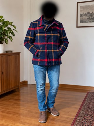 Giaccone uomo NOUS a quadri, taglia 52
