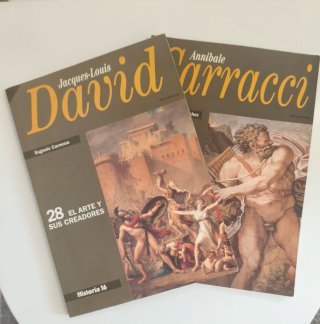 2 Libros arte A. Carracie y Jaques- Louis David