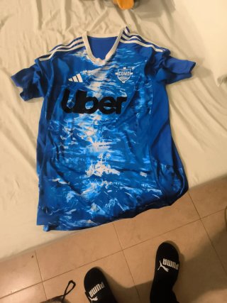 Camiseta Como 1907 Adidas Azul Talla XL