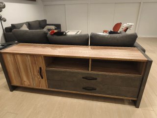 Mueble de salón rústico y moderno