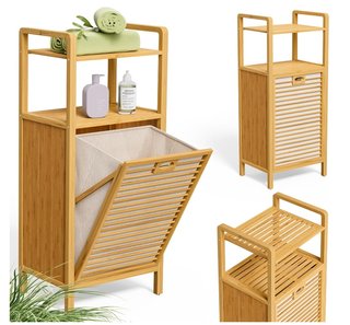 Estantería de Baño con Cesto para Ropa