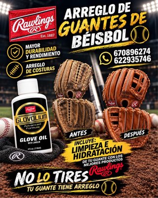 Reparación de guantes de beisbol