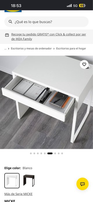 Escritorio IKEA MICKE Blanco