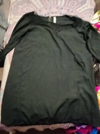 Vestido de fiesta negro con encaje