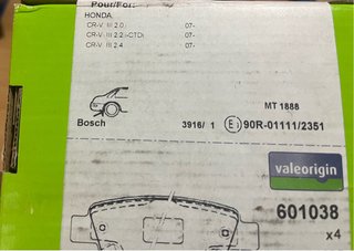 Pastillas delanteras para Honda CRV