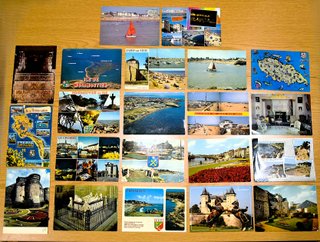 Lote de 21 postales de Francia. Pays de la Loire