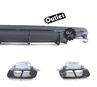 DW DIFUSOR MERCEDES CLA C117 16-19 LOOK AMG NEGRO BRILLO + C