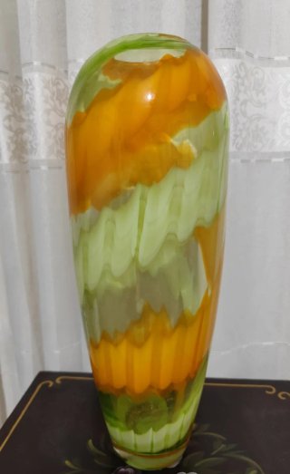 Jarrón de Cristal Multicolor