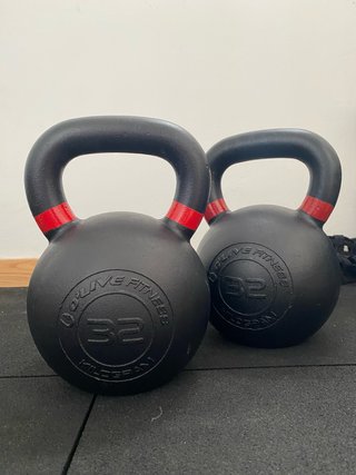 2 Kettlebells D'Olive Fitness 32kg