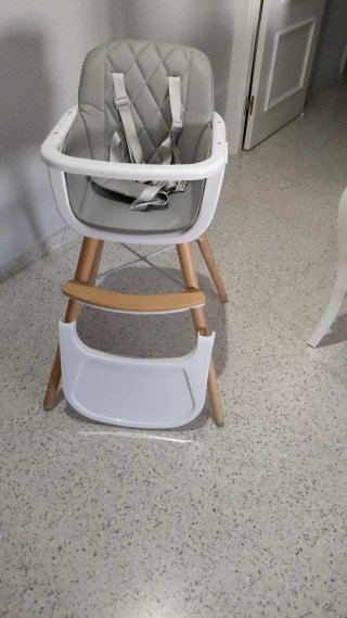 Trona para Bebé con Patas de Madera