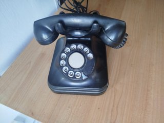 Teléfono Antiguo de Disco Negro