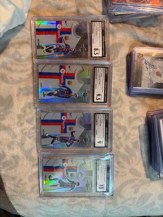 Lote 4 Cartas FC Barcelona DAKA Gradeadas CGC