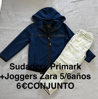 Conjunto Sudadera Primark y Joggers Zara 5-6 años
