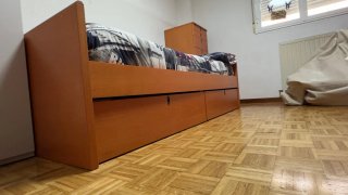 Cama de madera 90x200 con cajones