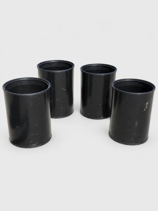 Set de 4 Papeleras de Oficina Negras