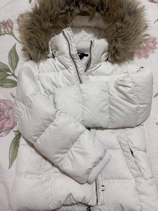 Plumífero Blanco Tommy Hilfiger con Capucha