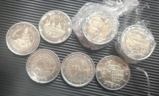 Yemi, lote de 8 Monedas de 2 Euros Conmemorativas