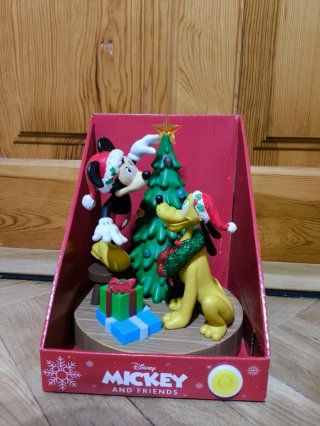 Adorno Navideño Disney Mickey y Pluto con Luz