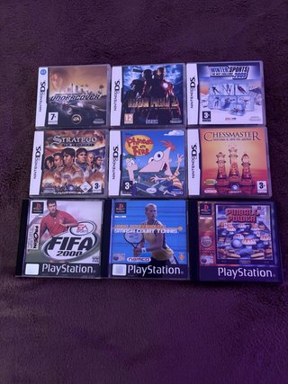 Lote de 9 Videojuegos Nintendo DS y PlayStation