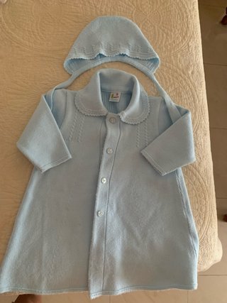 Abrigo de Bebé Azul con Capota (12 meses)