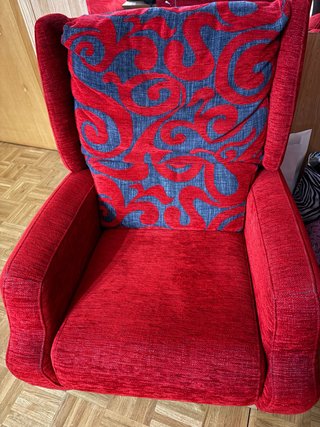 Sillón Reclinable Rojo y Azul