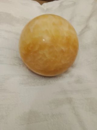 Bola de Mármol Decorativa Amarilla