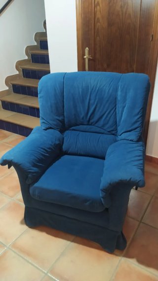 Sillón individual azul