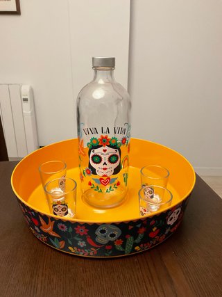 Set de Tequila con Bandeja y Vasos