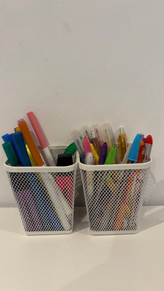 Set de 2 Organizadores de Escritorio Blancos