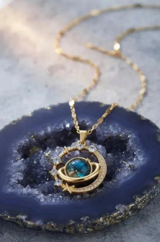 Colgante de Acero Diseño Galaxia