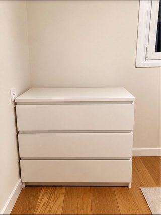 Cómoda IKEA Blanca de 3 Cajones