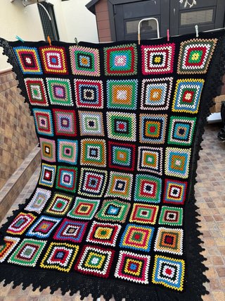 Colcha de Ganchillo Patchwork