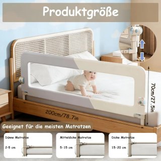 Barrera de Cama para Bebé 200cm