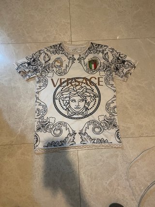 Camiseta Versace Blanca y Negra