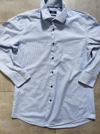 BOSS Hugo Boss Camisa Slim Fit Azul Claro Talla 40