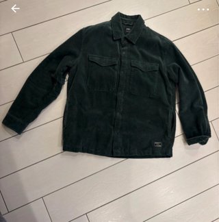 Camicia Zara in velluto verde scuro stile vintage